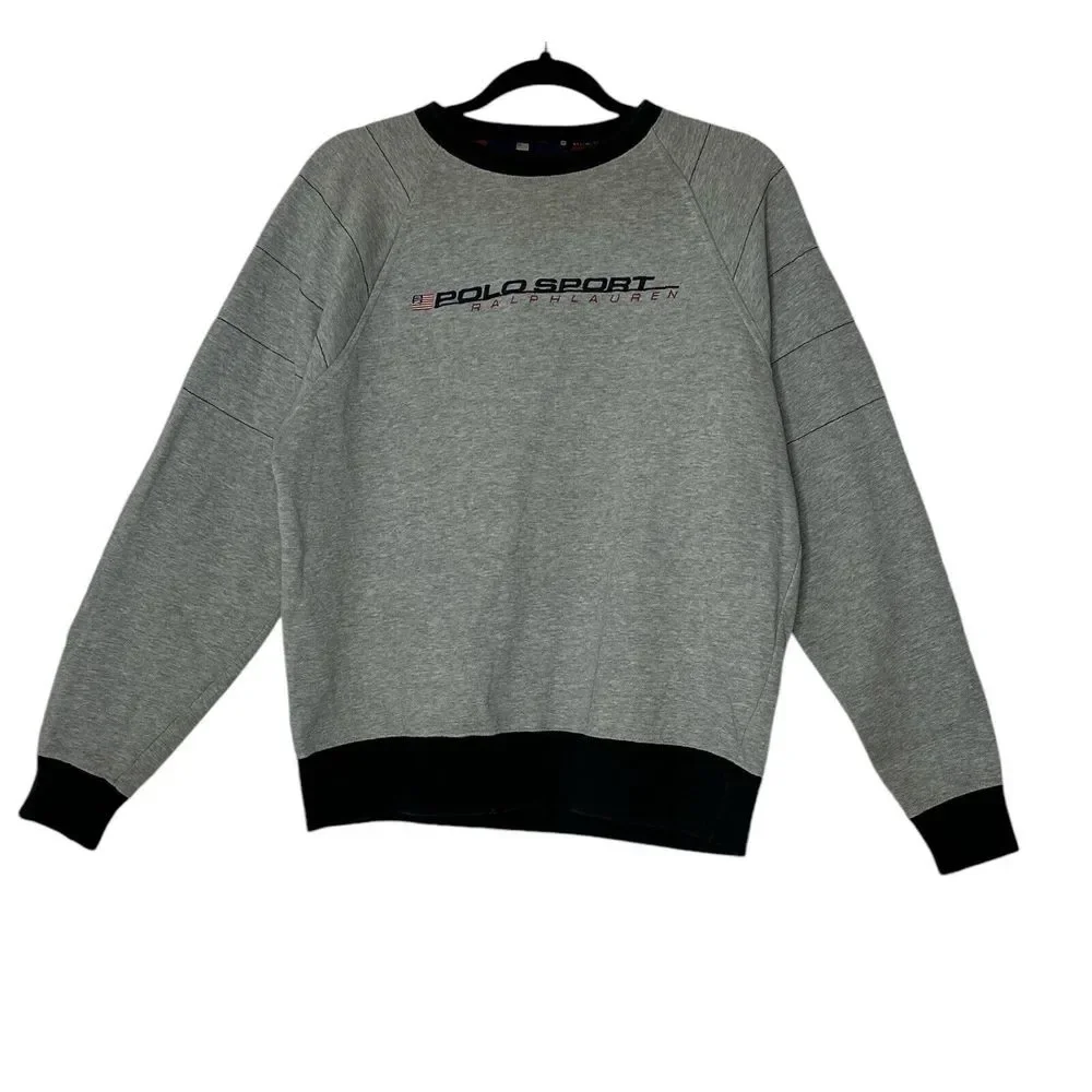 Vintage Polo Sport Ralph Lauren Crewneck Small  Grey USA 90's  Y2K Outdoor‎